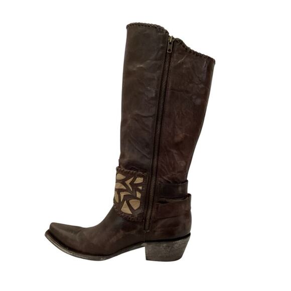 Old Gringo Melissa 15" In Chocolate Brown Western Cowgirl Snip Toe Size 9 Boots - Picture 3 of 10